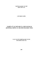 Nghiên cứu sự phân bố của trùng bánh xe (rotifera) trong các hệ sinh thái khác nhau 