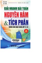 Giải nhanh bài toán nguyên hàm & tích phân dành cho học sinh lớp 11-12