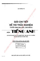 Giải chi tiết đề thi trắc nghiệm tsđh, cđ môn tiếng anh - lưu hoằng trí