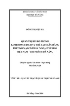 Quản trị rủi ro trong kinh doanh dịch vụ thẻ tại ngân hàng tmcp ngoại thương việt nam, chi nhánh đà nẵng.