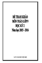 Đề tham khảo môn toán lớp 9-học kì 2