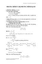 Phương trình và hệ phương trình đại số