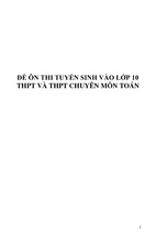 Đề ôn thi tuyển sinh vào lớp 10 thpt và thpt chuyên môn toán
