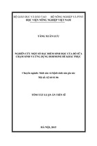 Tóm tắt nghiên cứu một số đặc điểm sinh học của bò sữa chậm sinh và ứng dụng hormone để khắc phục