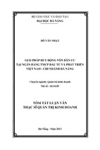 Giải pháp huy động vốn dân cư tại ngân hàng thương mại cổ phần đầu tư và phát triển việt nam- chi nhánh đà nẵng