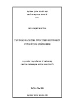 Thu ngân sách nhà nước theo hướng bền vững ở tỉnh Quảng Bình