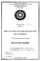 Thiết kế cung cấp điện cho nhà máy dầu tân bình 2