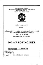 Điều khiển tốc độ động cơ không bộ bằng phương pháp điều khiển stator