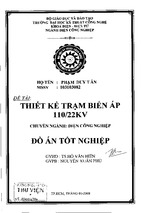 Thiết kế trạm biến áp 11022kv và đường dây trung áp