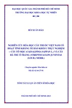 Nghiên cứu hóa học cây thuốc việt nam có hoạt tính kháng tế bào khối u thực nghiệm - cây tô mộc (caesalpinia sappan linn.) và cây hà thủ ô trắng (streptocaulon juventas lour. merr)