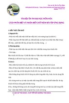 Tài liệu ôn thi đại học- cách phân biệt và nhận biết chất kèm bài tập ứng dụng