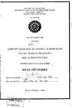 Thiết kế trạm biến áp 11022kv lê minh xuân và các trạm hạ áp 220,4kv dọc đường dây 22 kv