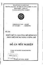 Thiết kế và thi công mô hình máy phát điện dùng năng lượng gió