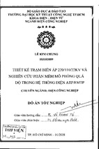 Thiết kế trạm biến áp 22011022kv và nghiên cứu phần mềm mô phỏng quá độ trong hệ thống điện atpemtp