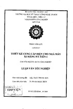 Thiết kế cung cấp điện cho nhà máy xi măng hà