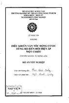 Điều khiển vận tốc động cơ dc dùng bộ bíen đổi điện áp một chiều