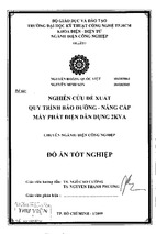 Nghiên cứu quy trình bảo trì và nâng cấp máy phát điện dân dụng 2kva