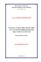 Ây dựng và phát triển thương hiệu của các doanh nghiệp kinh doanh trực tuyến của việt nam