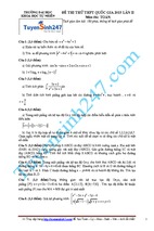 Bộ 50 đề thi thử thpt quốc gia môn toán hay nhất tuyển sinh 247