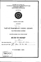 Thiết kế trạm biến áp 11022kv-22380 v tại phía bình chánh