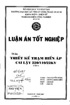 Thiết kế trạm biến áp cai lậy 22022 kv