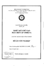 Thiết kế chế tạo máy biến áp 1000 kva