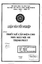 Thiết kế cung cấp điện cho xí nghiệp sợi thịnh phát