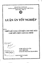 Thiết kế cung cấp điện cho nhà máy chế biến thủy sản gia minh