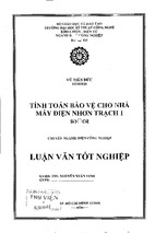 Tính toán bảo vệ cho nhà máy điện nhơn trạch