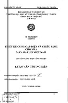 Thiết kế cung cấp điện và chiếu sáng cho nhà máy maruel việt nam