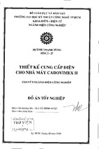 Thiết kế cung cấp điện cho nhà máy cadovimex ii