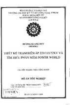 Thiết kế trạm biến áp 22011022kv và tìm hiểu phần mềm powerworld