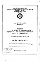 Thiết kế cải tiến lưới điện cung cấp hiện có của công ty tnhh dệt sợi kyros thuận an-bình dương