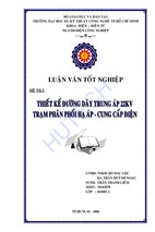 Thiết kế đường dây trung áp 22 kv trạm biến áp phân phối hạ áp- cung cấp điện