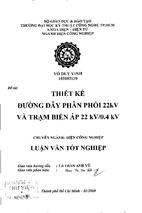 Thiết kế đường dây phân phối điện 22kv và trạm biến áp 22kv 0.4kv