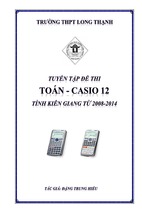 Tuyển tập các đề thi toán casio lớp 12 của tỉnh kiên giang từ năm 2008-2014