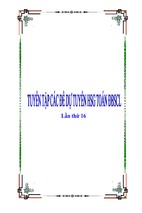 Tuyển tập các đề dự tuyển học sinh giỏi toán đồng bằng sông cửu long lần thứ 16