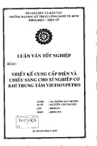 Thiết kế cung cấp điện và chiếu sáng cho xí nghiệp cơ khí trung tâm vietsovpetro (vsp)