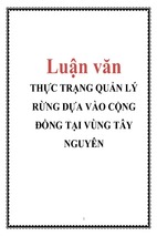 Thực trạng quản lý rừng dựa vào cộng đồng tại vùng tây nguyên