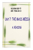 Bài giảng tiếng anh 10 unit 7 (reading)