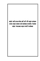 Một số chuyên đề về tổ hợp dành cho học sinh có năng khiếu toán trung học phổ thông