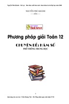 Phương pháp giải toán 12-chuyên đề hàm số