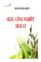 Bài giảng silic, công nghiệp silicat hóa học 9