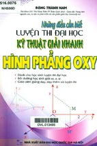 Những điều cần biết luyện thi đại học kỹ thuật giải nhanh hình phẳng oxy-p1