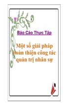 Báo cáo thực tập một số giải pháp hoàn thiện công tác quản trị nhân sự