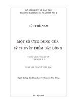 Một số ứng dụng của lý thuyết điểm bất động. luận văn thạc sĩ toán học