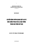 Sự biến động huỳnh quang diệp lục và hàm lượng prolin của lá đậu tương trong quá trình gây hạn