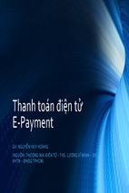 Bài giảng thanh toán điện tử e-payment - gv. nguyễn huy hoàng