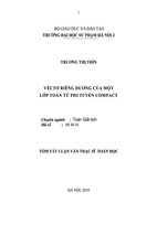 Véctơ riêng dương của một lớp toán tử phi tuyến compact. luận văn thạc sĩ toán học