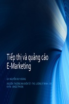 Tiếp thị và quảng cáo e-marketing - nguyễn huy hoàng